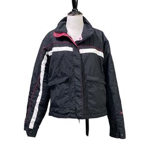 Vintage Columbia women's winter outdoor warm jacket Black pink white